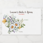 カスタマイズ可能なハーブとスパイスラベル フードラベル (シングルラベル)