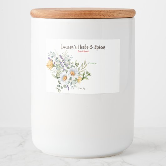 カスタマイズ可能なハーブとスパイスラベル フードラベル (正面)