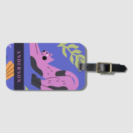 カスタマイズ可能なバイオレットキティ猫とマティス離れの ラゲッジタグ