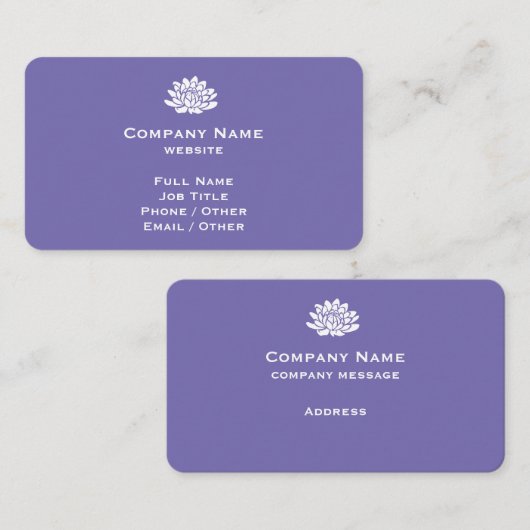 カスタマイズ可能なバイオレット名刺 名刺 (正面/裏面)