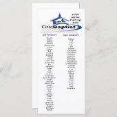 カスタマイズ可能なバイブルブックマークチャーチロゴ (正面/裏面)