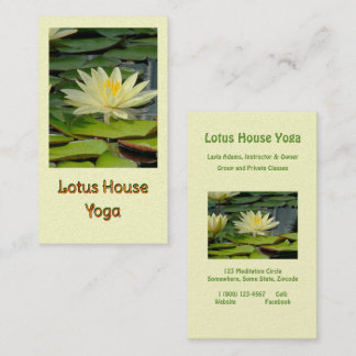 カスタマイズ可能なバスカード/黄色の蓮 名刺