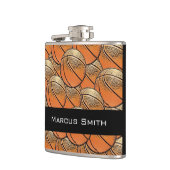 カスタマイズ可能なバスケットボールパターンフラスコ フラスク (左)