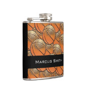 カスタマイズ可能なバスケットボールパターンフラスコ フラスク (右)