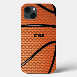 カスタマイズ可能なバスケットボール スポーツ テーマ iPhone 13ケース