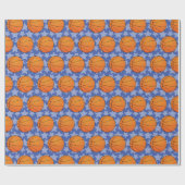 カスタマイズ可能なバスケットボール ラッピングペーパー (フラット)