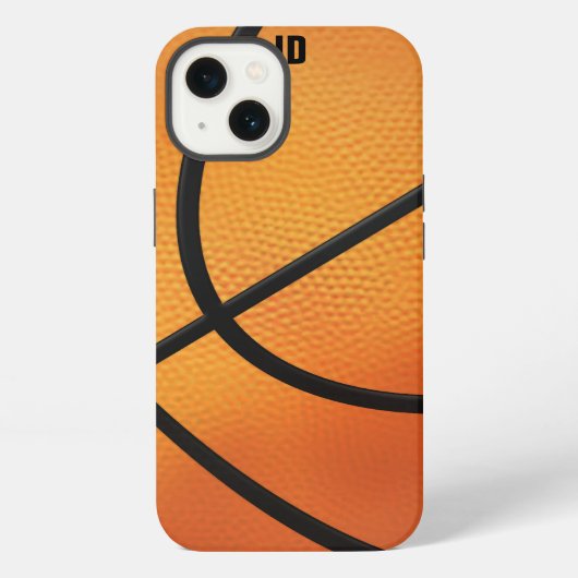 カスタマイズ可能なバスケットボール iPhoneケース (裏面)
