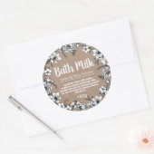 カスタマイズ可能なバスミルクラベル ラウンドシール (封筒)