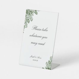 カスタマイズ可能なバスルームのサインイクラシックン緑 台座サイン