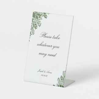 カスタマイズ可能なバスルームのサインイクラシックン緑 台座サイン