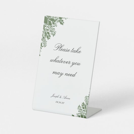 カスタマイズ可能なバスルームのサインイクラシックン緑 台座サイン (正面)