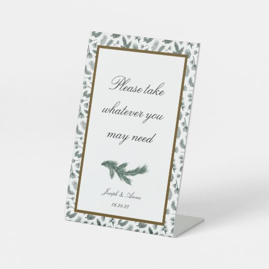 カスタマイズ可能なバスルームのサインインPine 台座サイン (正面)