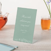 カスタマイズ可能なバスルームのサインインSage花模様 台座サイン (インサイチュ)