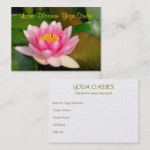 カスタマイズ可能なバス。カード/大型ピンクの蓮の花 名刺 (正面/裏面)