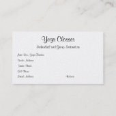 カスタマイズ可能なバス。カード/白の蓮の花。 名刺 (裏面)