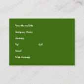 カスタマイズ可能なバス。カード/白ロータス花/リリーパッド 名刺 (裏面)