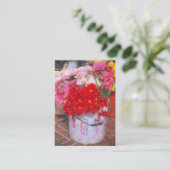 カスタマイズ可能なバス。カード/花絵を描付きバク 名刺 (スタンド正面)