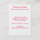 カスタマイズ可能なバス。カード/花絵を描付きバク 名刺 (裏面)