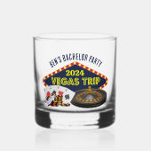 カスタマイズ可能なバチュラーパーティラスベガストリップカジノ ウイスキーグラス (正面)