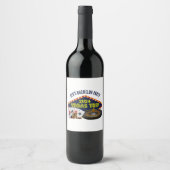 カスタマイズ可能なバチュラーパーティラスベガストリップカジノ ワインラベル (正面)