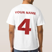 カスタマイズ可能なバックプリントホッケーコーチTシャツ Tシャツ (裏面)