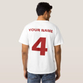 カスタマイズ可能なバックプリントホッケーコーチTシャツ Tシャツ (裏面フル)