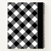 カスタマイズ可能なバッファロープレイドダイアリーノートブック ノートブック (裏面)