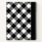 カスタマイズ可能なバッファロープレイドトラベルジャーナル ノートブック (裏面)