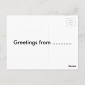 カスタマイズ可能なバナナと文字 ポストカード (裏面)