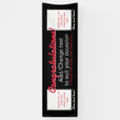 カスタマイズ可能なバナーおめでとうを2枚追加 横断幕 (縦)