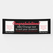 カスタマイズ可能なバナーおめでとうを2枚追加 横断幕 (横)