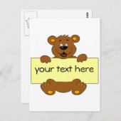 カスタマイズ可能なバナー漫画の子どもに満足 ポストカード (正面/裏面)