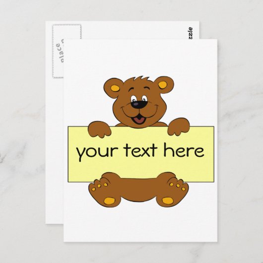 カスタマイズ可能なバナー漫画の子どもに満足 ポストカード (正面/裏面)