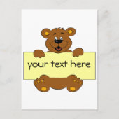 カスタマイズ可能なバナー漫画の子どもに満足 ポストカード (正面)