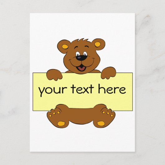 カスタマイズ可能なバナー漫画の子どもに満足 ポストカード (正面)