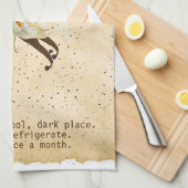 カスタマイズ可能なバニラエキストラップキッチンタオル キッチンタオル (四つ折り)