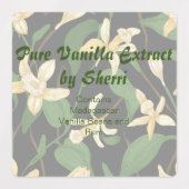 カスタマイズ可能なバニラオーキッド、バニラエキス ラベル (デザイン2)