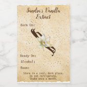 カスタマイズ可能なバニラ抽出ボトルラベル ワインラベル (シングルラベル)