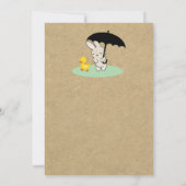 カスタマイズ可能なバニーおよびアヒルのベビーシャワーの招待状 招待状 (裏面)