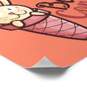 カスタマイズ可能なバニーコーン ポスター (角)