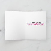 カスタマイズ可能なバニーバレンタインカード シーズンカード (内部)