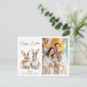 カスタマイズ可能な🐇バニーブリスグリーティング シーズンポストカード (スタンド正面)