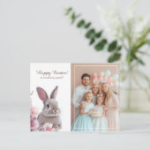 カスタマイズ可能な🐇バニーラブグリーティング シーズンポストカード (スタンド正面)