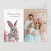 カスタマイズ可能な🐇バニーラブグリーティング シーズンポストカード (正面)
