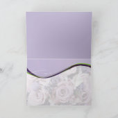 カスタマイズ可能なバラとラベンダーのグリーティングカード サンキューカード (内部)
