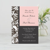 カスタマイズ可能なバラの結婚式招待状 招待状 (スタンド正面)