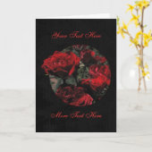 カスタマイズ可能なバラグリーティングカード カード (黄色い花)