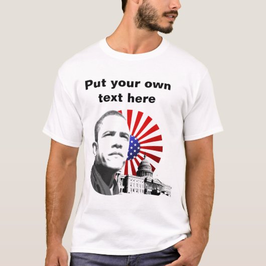 カスタマイズ可能なバラック・オバマ- Tシャツ (正面)