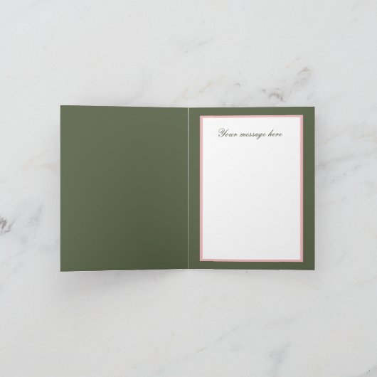 カスタマイズ可能なバラ付き可愛いクロス カード (内部)