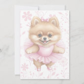 カスタマイズ可能なバレリーナ誕生日招待状5 x 7 招待状 (裏面)